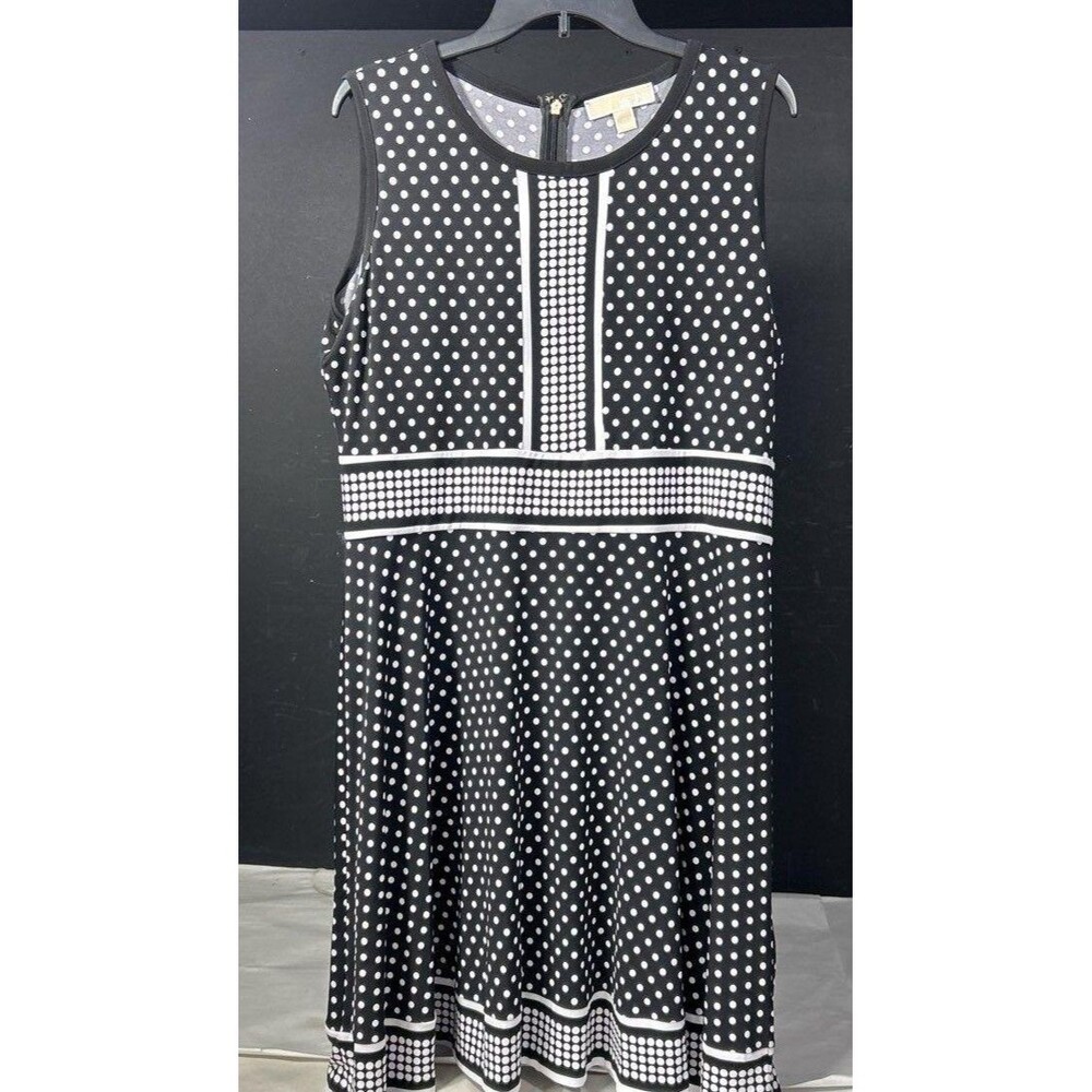 Michael Kors Women's Black Polka Dot Dress - Size XL - Picture 2 of 4